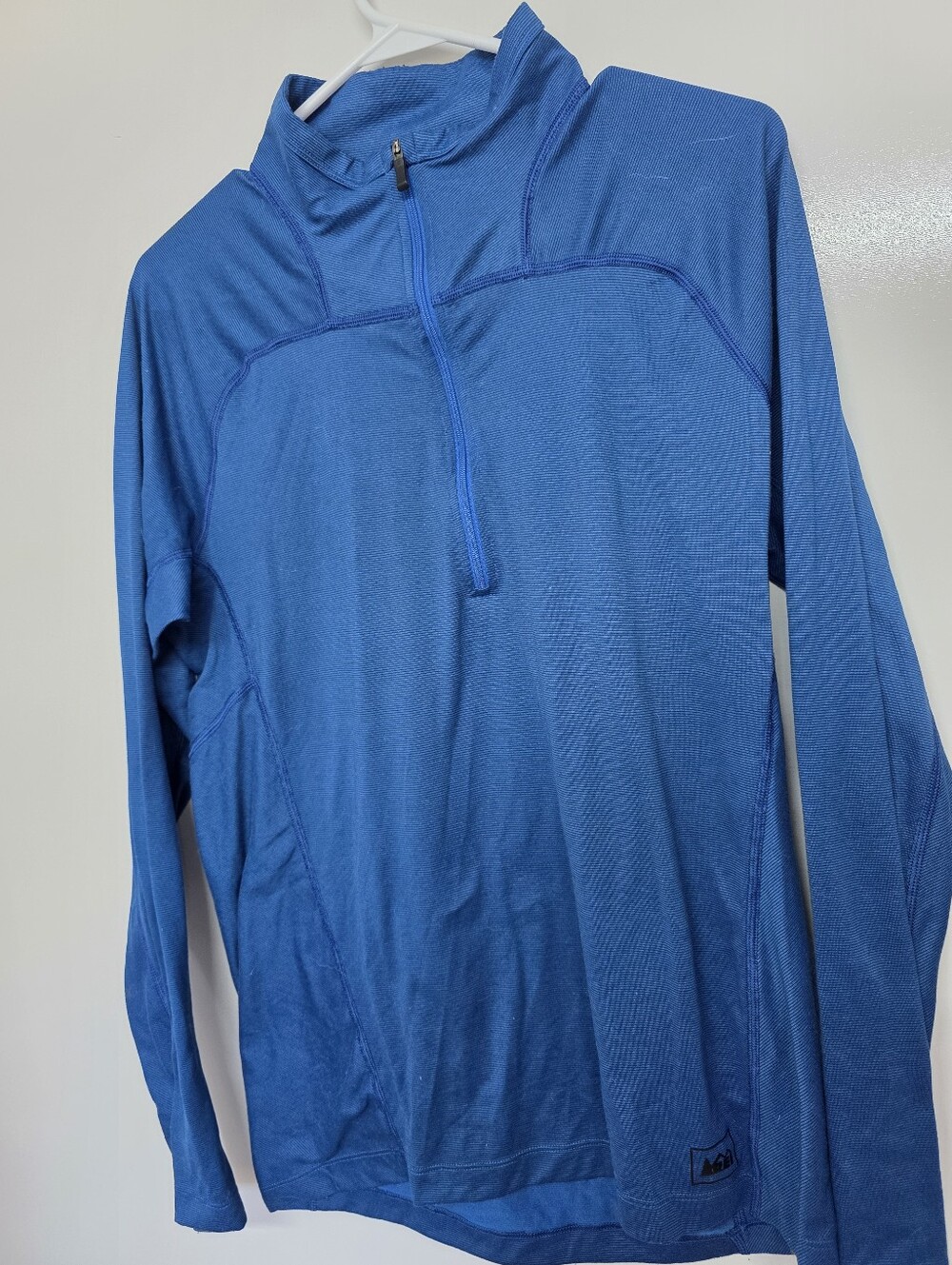 REI Coop Mens Blue 1/4 Zip Pullover Shirt Long Sleeve Lightweight